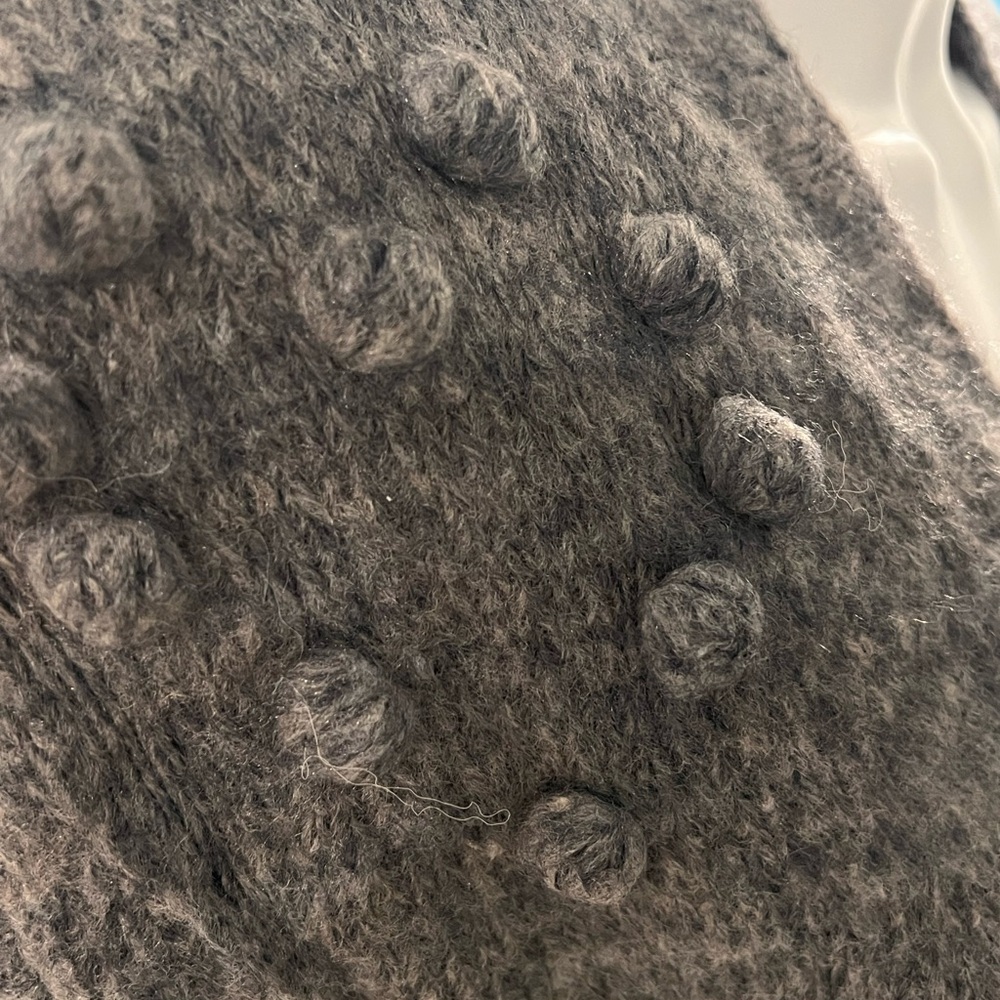 DOE & RAE Pom Pom accent open front cardigan S M L - Picture 8 of 8